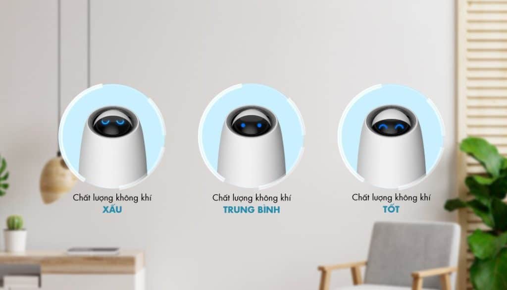 Kiểu dáng robot của máy lọc không khí Meliwa M20