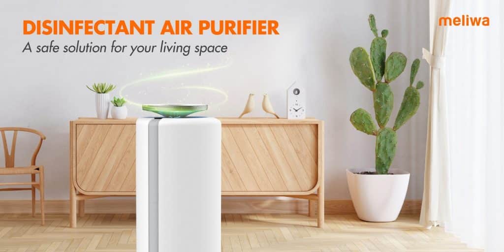 Disinfectant air purifier for a safe living space