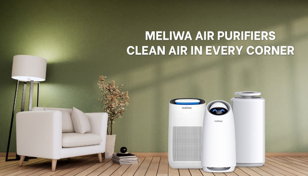 The trio of Meliwa smart air purifiers (From left to right: M60-M20-M50)